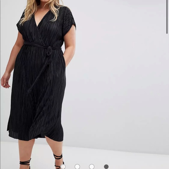 ASOS Curve Pants - New Look Curve plisse jumpsuit